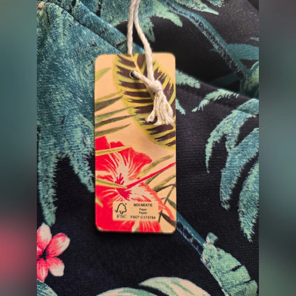 Tommy Bahama Everyday Pants Women's Navy Tropical Floral Active Stretch Size‎ XL - Picture 8 of 13